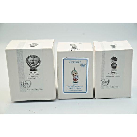 Precious Moments Ornament Trio – 2015 - 2016 Lot of 3